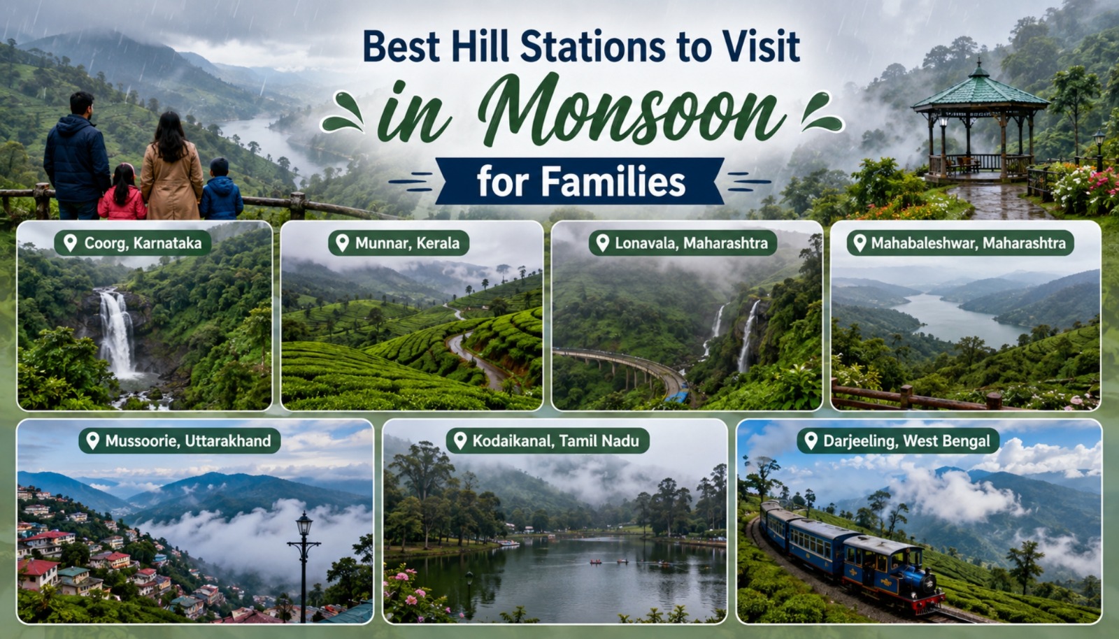 Best Hill Stations to Visit in Monsoon For Families